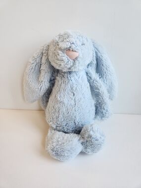 Jellycat Light Blue Bashful Bunny Rattle Plush Retired